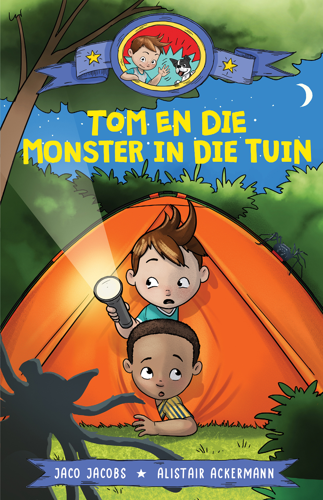 Book cover for Tom en die monster in die tuin