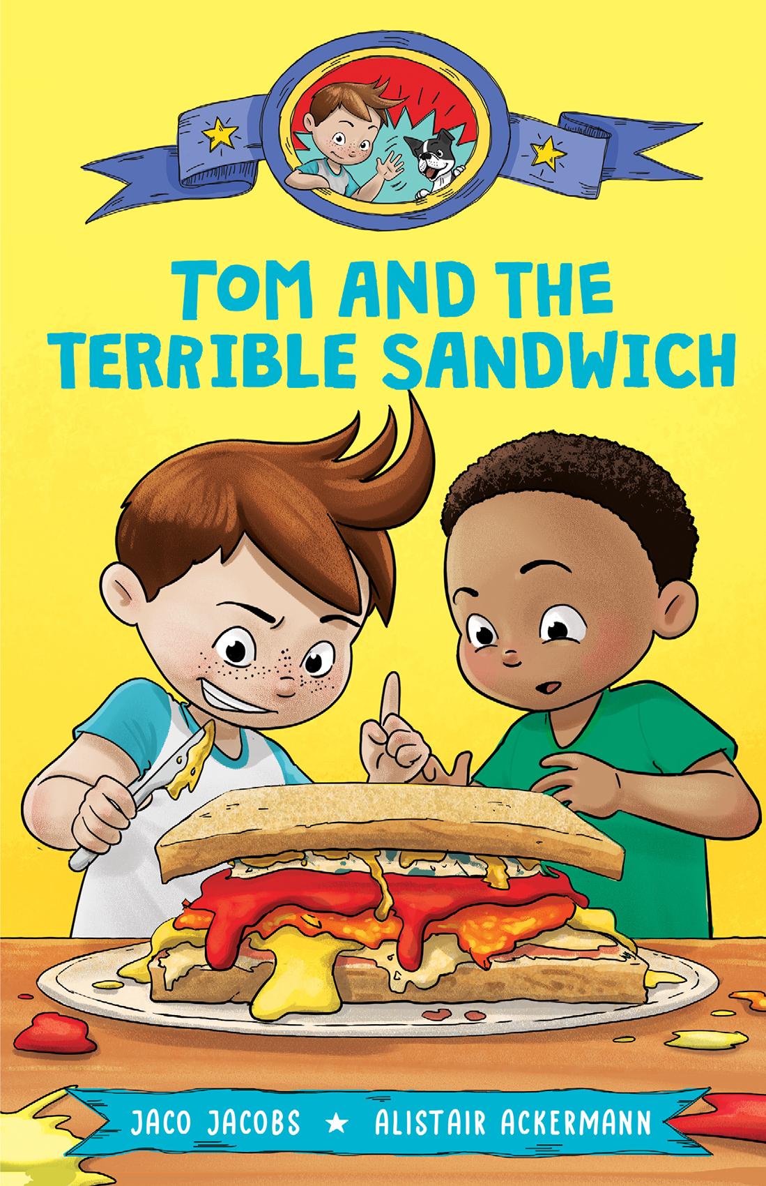 Book cover for Tom and the terrible sandwich