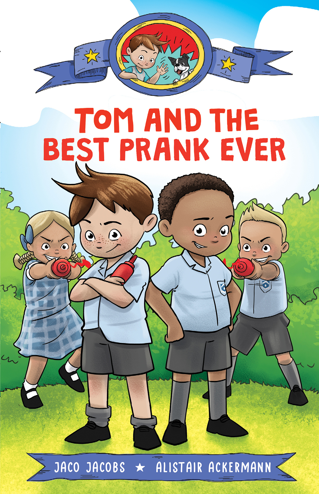 Book cover for Tom and the best prank ever